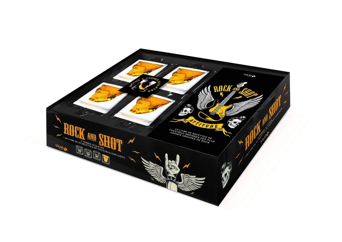 Coffret Rock and shot attitude: Avec 4 verres sculptés Leisure, Home & Garden