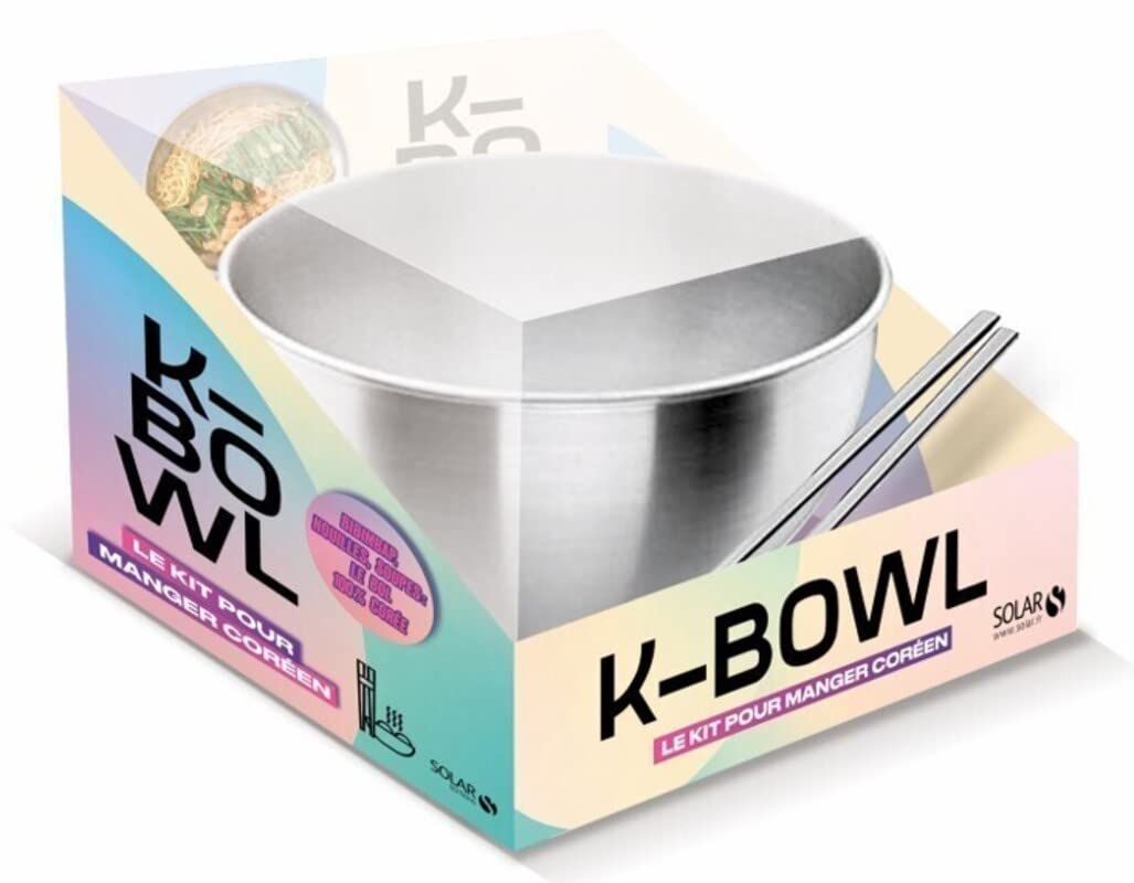 Coffret K-bowl: Avec un bol de métal et 1 paire de baguettes traditionnelles en acier Leisure, Home & Garden