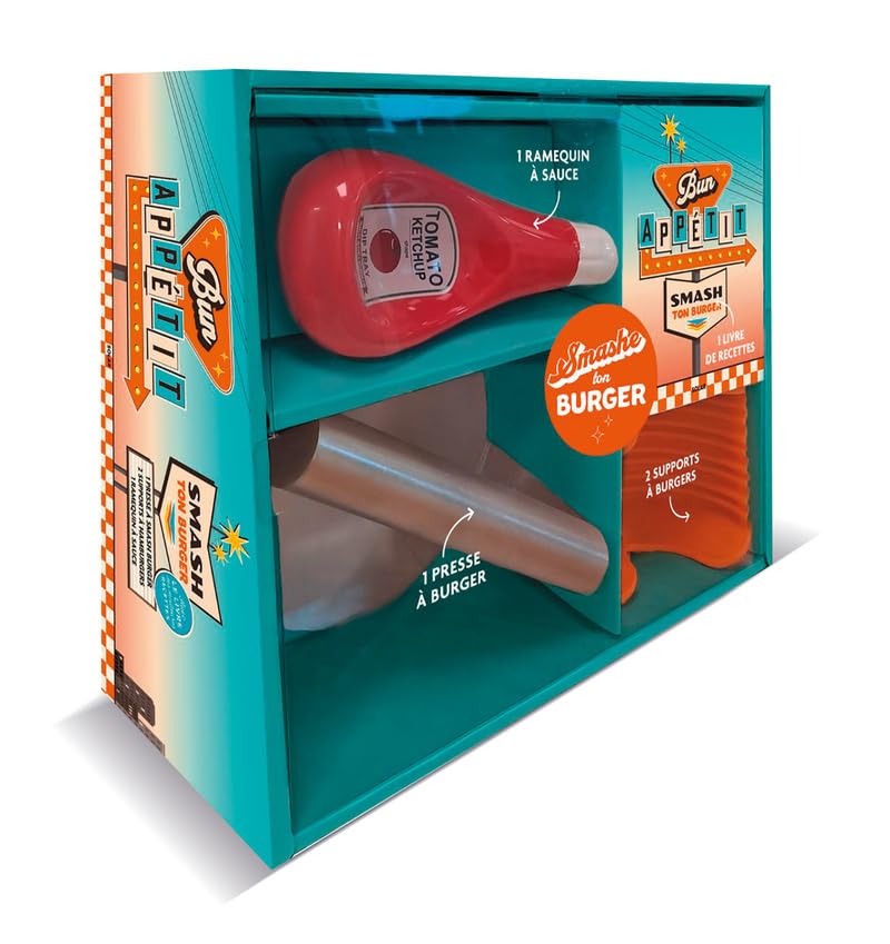 Coffret Bun appétit, smash ton burger book
