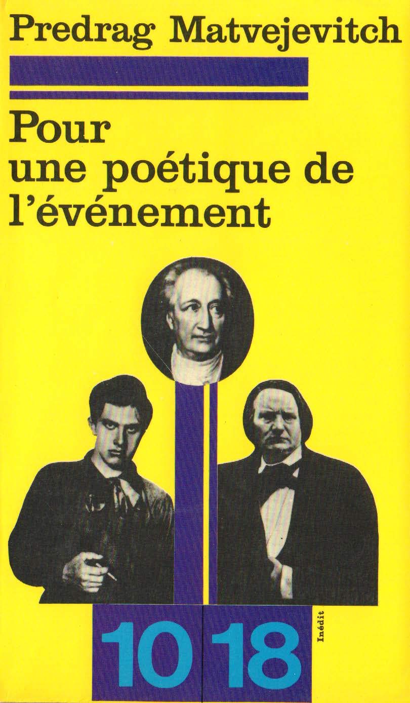 Pour une poétique de l'événement Books