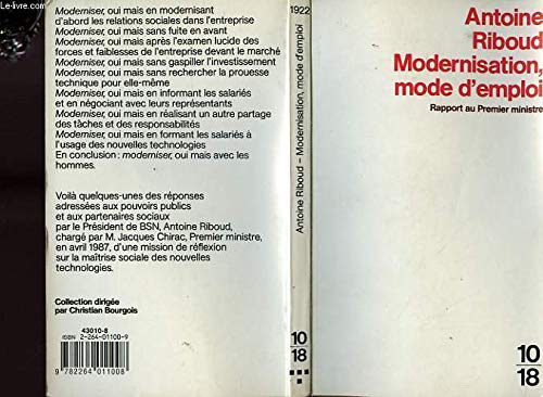 Modernisation, mode d'emploi : rapport au Premier ministre Books