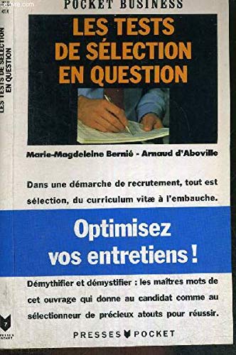 Les Tests de sélection en question book