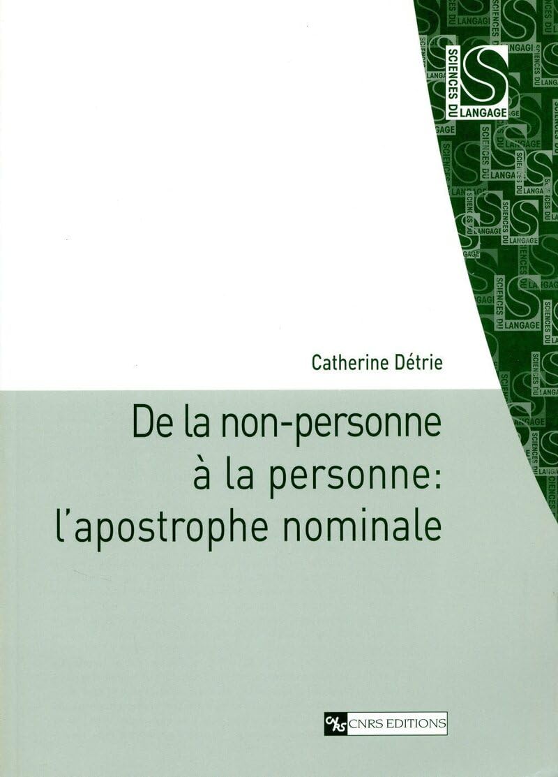 De la non-personne à la personne: l'apostrophe nominale book