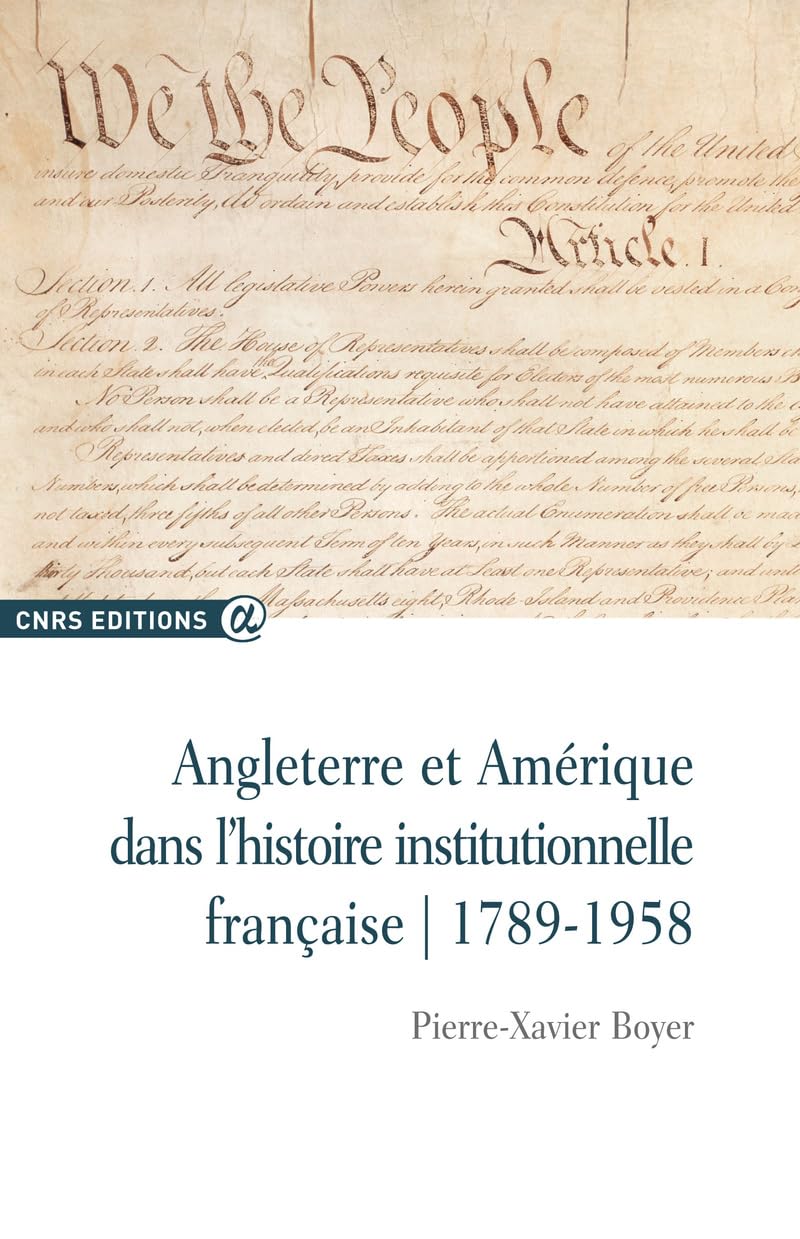 Angleterre et Amérique dans l'histoire institutionnelle française book