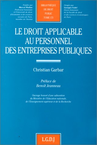 Le droit applicable au personnel des entreprises publiques book
