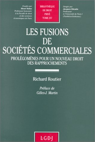 Fusions dans les sociétés commerciales book