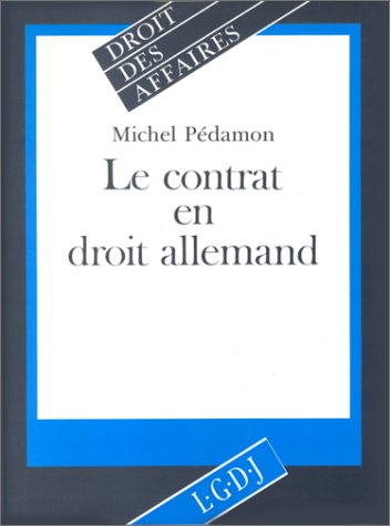 Le contrat en droit allemand Books