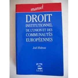 Droit institutionnel de l'Union et des Communautés européennes book