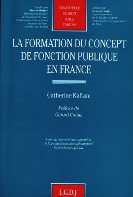La formation du concept de fonction publique en France book
