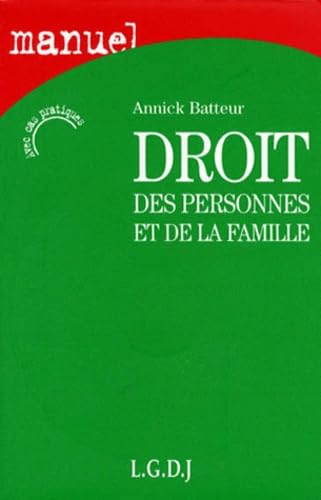 Droit des personnes et de la famille book