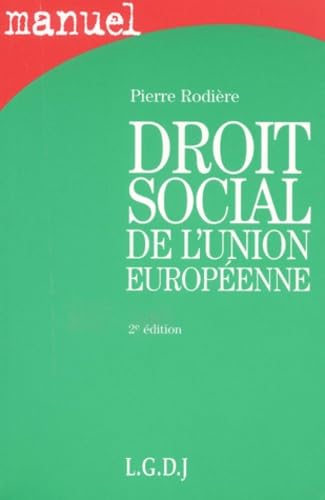 Droit social de l'Union Européenne book