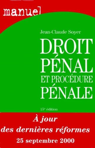 Product Image: Droit pénal et procédure pénale