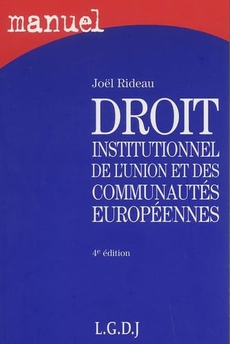 Droit institutionnel de l'Union et des Communautés européennes Books