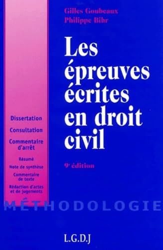 Les Epreuves écrites en droit civil book