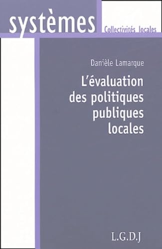 L'ÉVALUATION DES POLITIQUES PUBLIQUES LOCALES Law