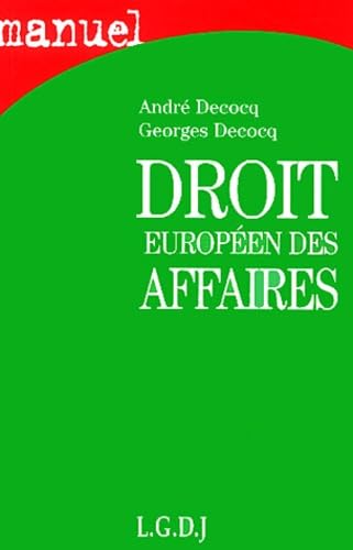 Droit européen des affaires Books