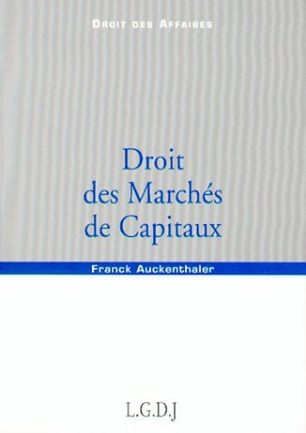 Droit des marchés de capitaux Books