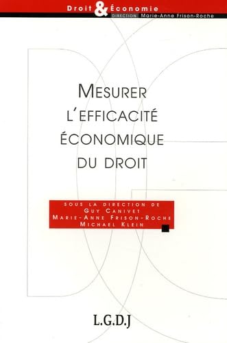 Mesurer l'efficacité économique du droit Books