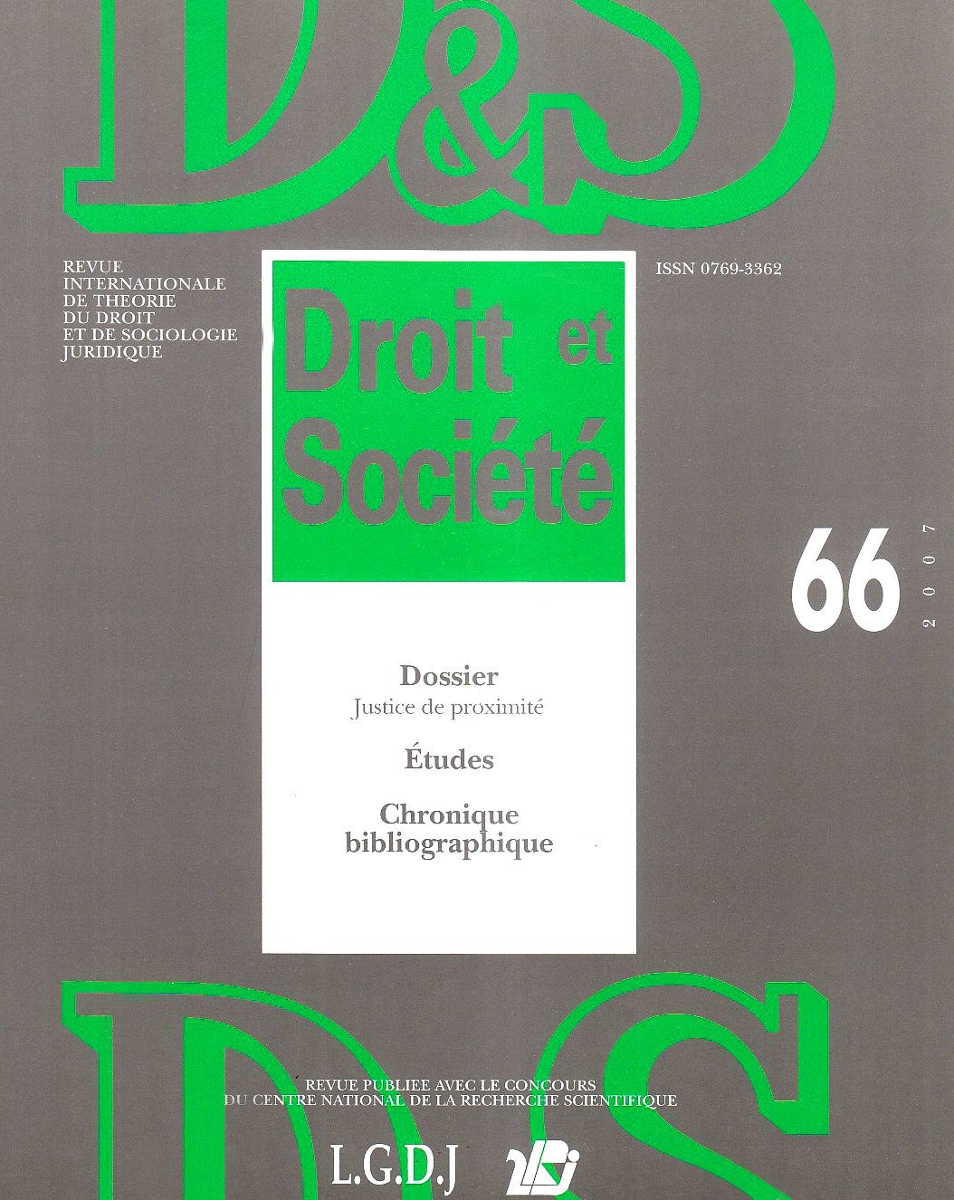 REVUE DROIT ET SOCIETE N 66 - 2017 book