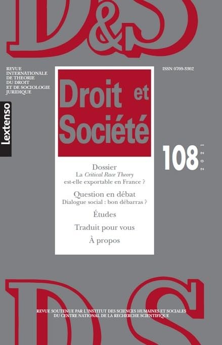 Droit & Société N°108-2021 book
