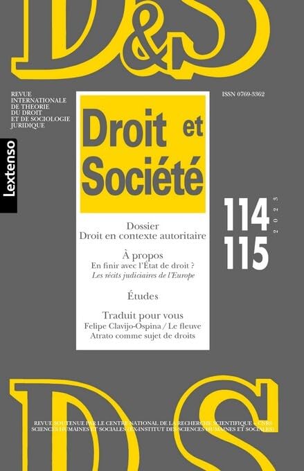 Droit et société n°114/115-2023: Dossier : Droit en contexte autoritaire book