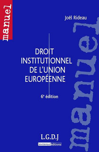 Droit institutionnel de l'Union européenne Law