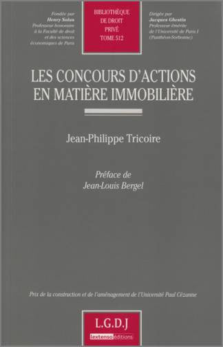 Les concours d'actions en matière immobilière book