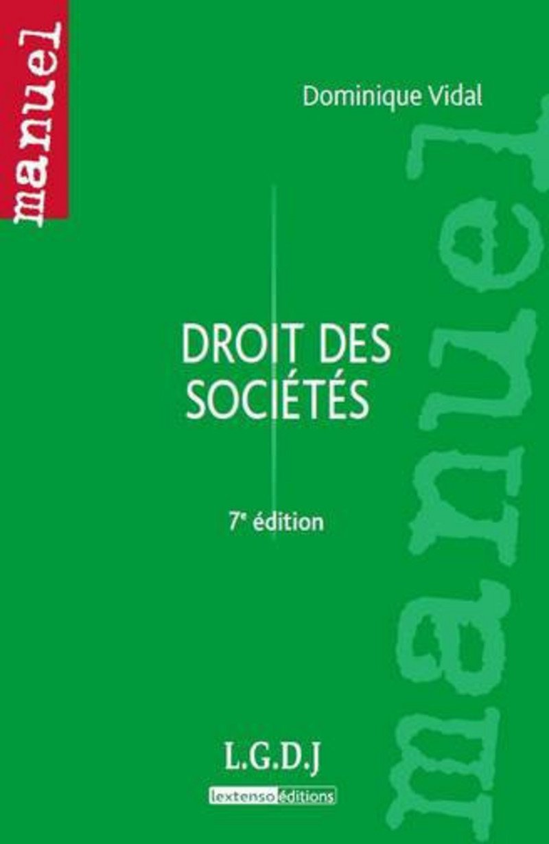 DROIT DES SOCIÉTÉS - 7ÈME ÉDITION Law