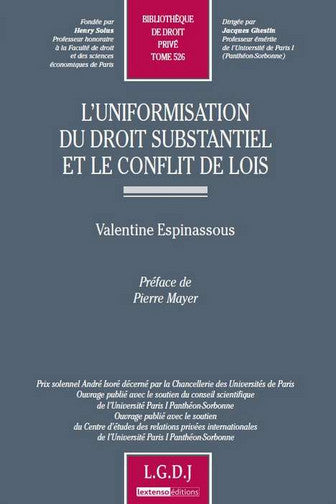 L'uniformisation du droit substantiel et le conflit de lois book
