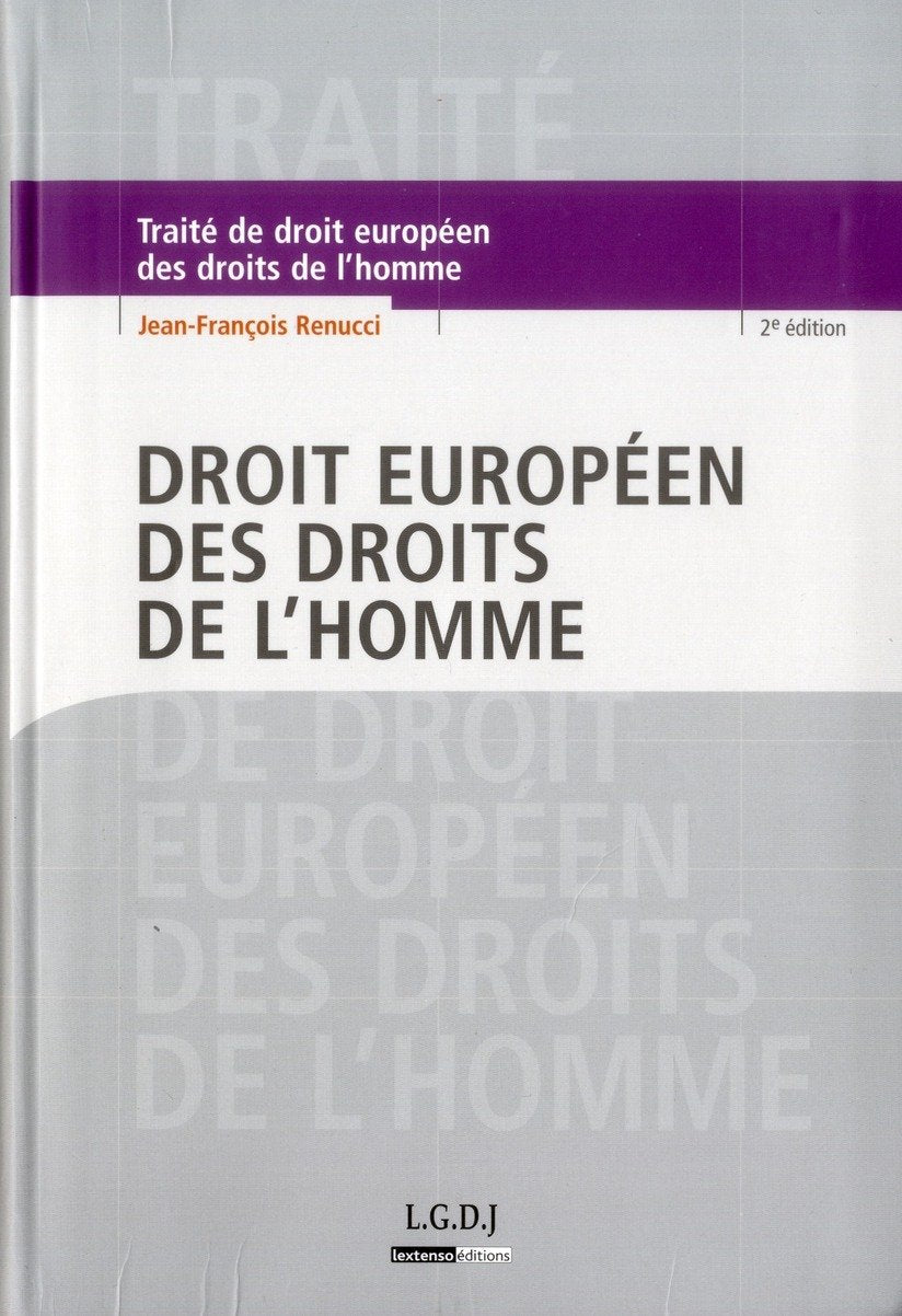 droit européen des droits de l'homme - 2ème édition book