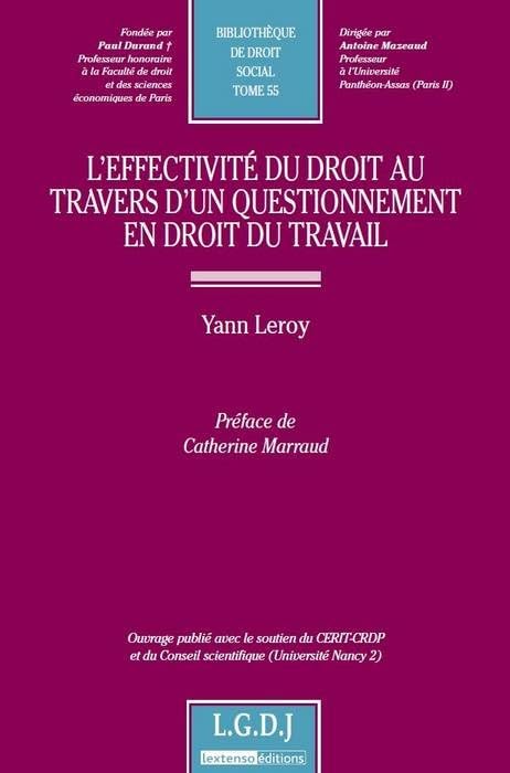 l'effectivité du droit au travers d'un questionnement en droit du travail (55) book