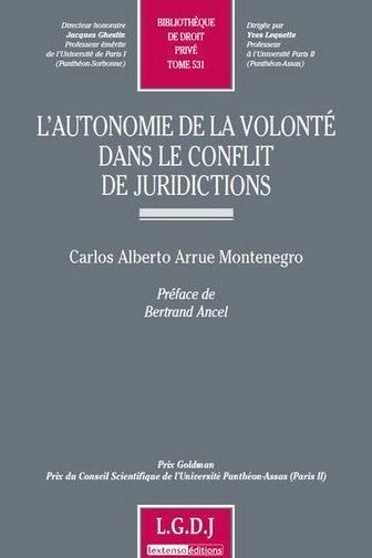 L'autonomie de la volonté dans le conflit de juridictions book