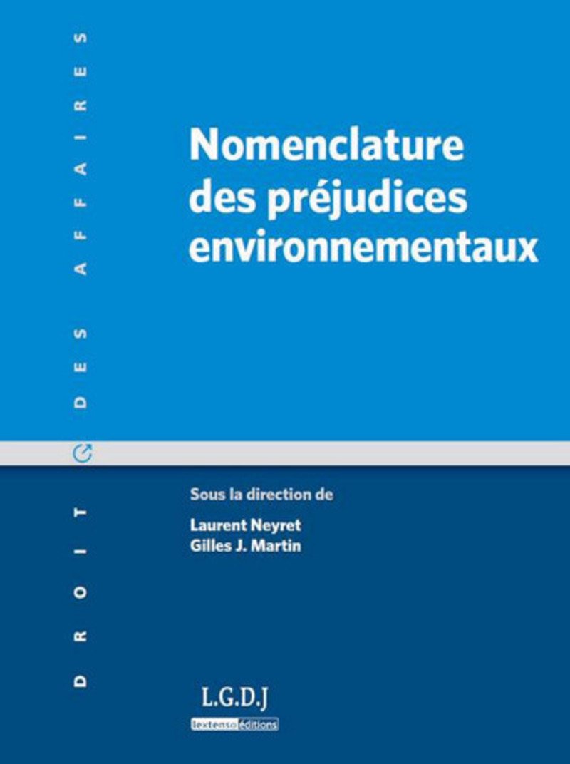 Nonenclature des préjudices environnementaux book