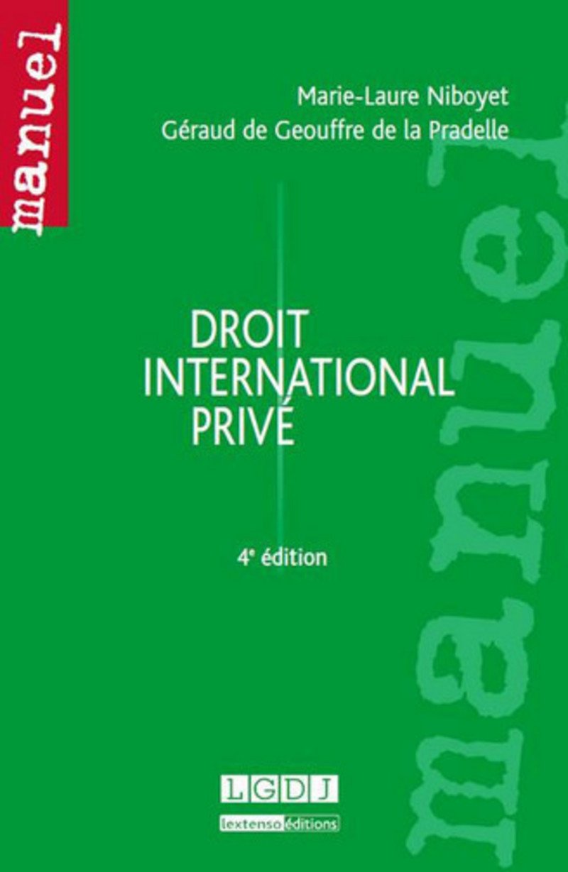 Droit international privé book