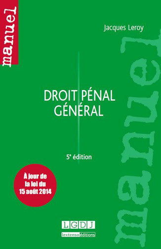 Product Image: Droit pénal général