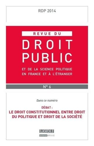 REVUE DU DROIT PUBLIC N 6 2014 book