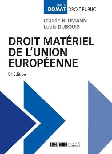 Droit matériel de l'Union européenne (2019) book