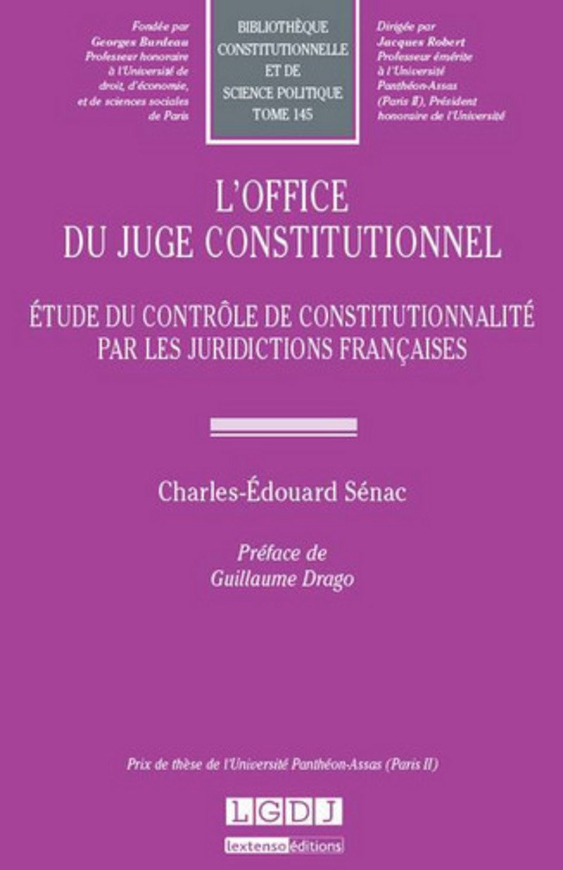 L'Office du juge constitutionnel T145 book