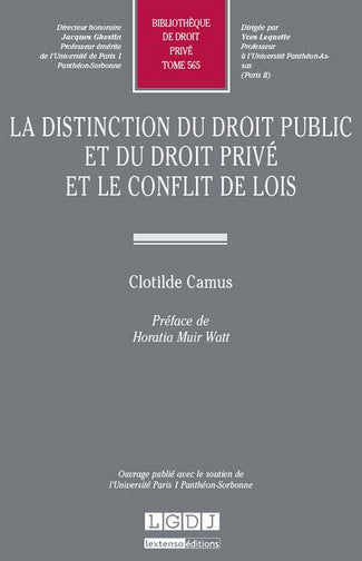 La distinction du droit public et du droit privé et le conflit de lois book