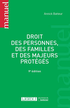 Droit des personnes, des familles et des majeurs protégés Law
