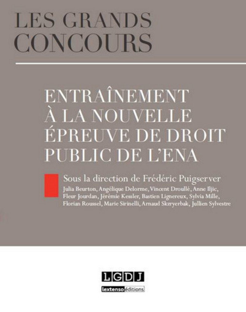 Entraînement à la nouvelle épreuve de droit public de l'ENA book