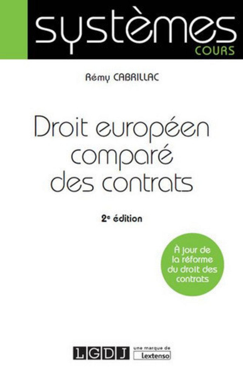 Droit européen comparé des contrats, 2ème Ed. book