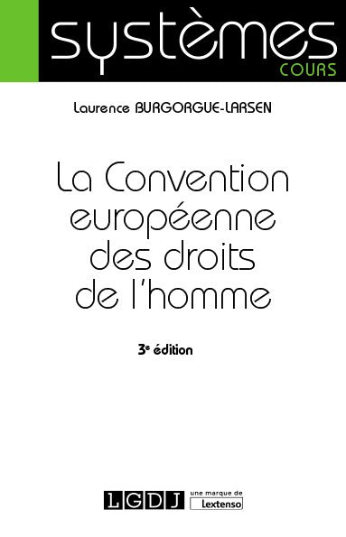La Convention européenne des droits de l'homme Law
