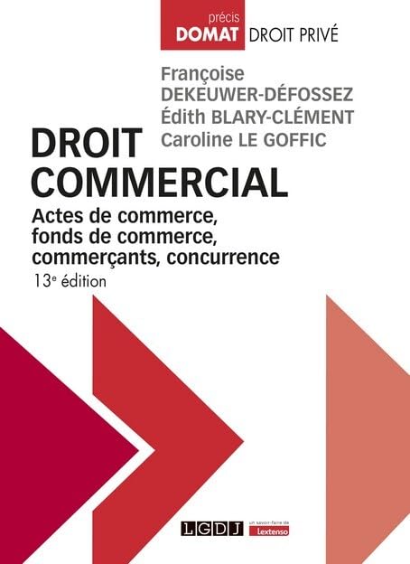Droit commercial: Actes de commerce, fonds de commerce, commerçants, concurrence Law