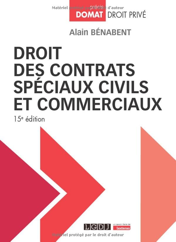 Droit des contrats spéciaux civils et commerciaux book