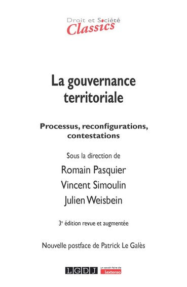 La gouvernance territoriale : processus, reconfigurations, contestations Law