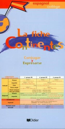 La fiche Continentes, collège Professional & Reference Books