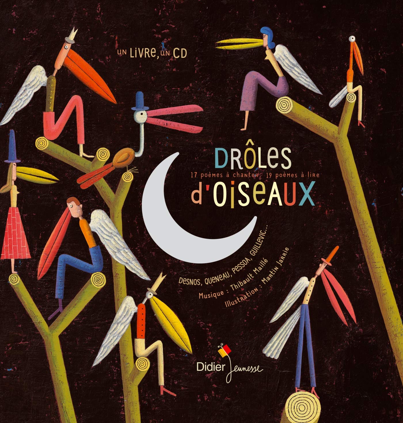 Drôles d'oiseaux : 17 poèmes à chanter, 19 poèmes à lire (1CD audio) Children's books