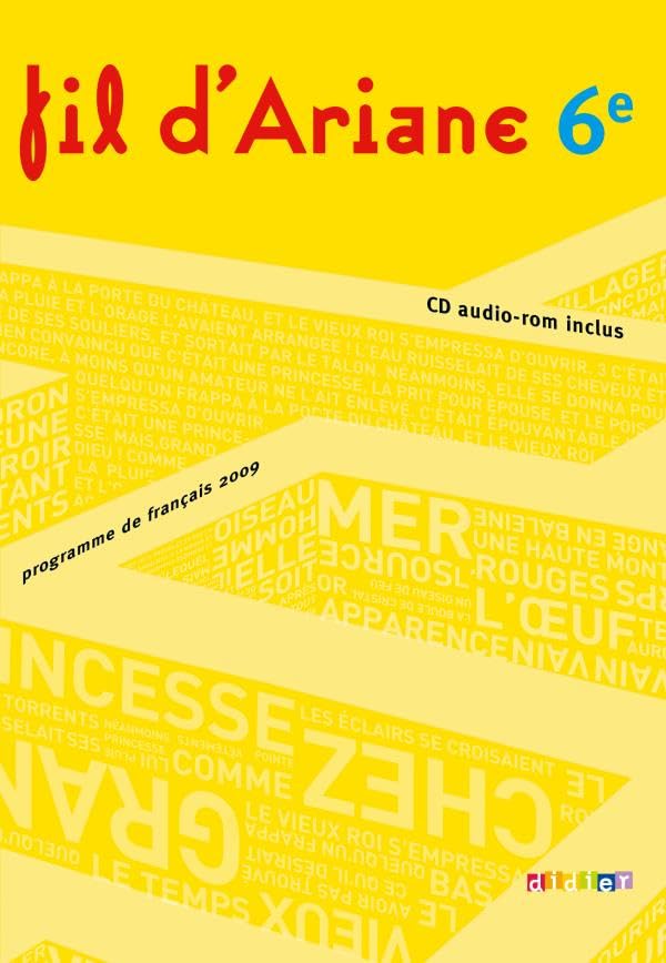 Product Image: Fil d'Ariane 6e - Livre unique + CD-rom audio: Programme de français 2009