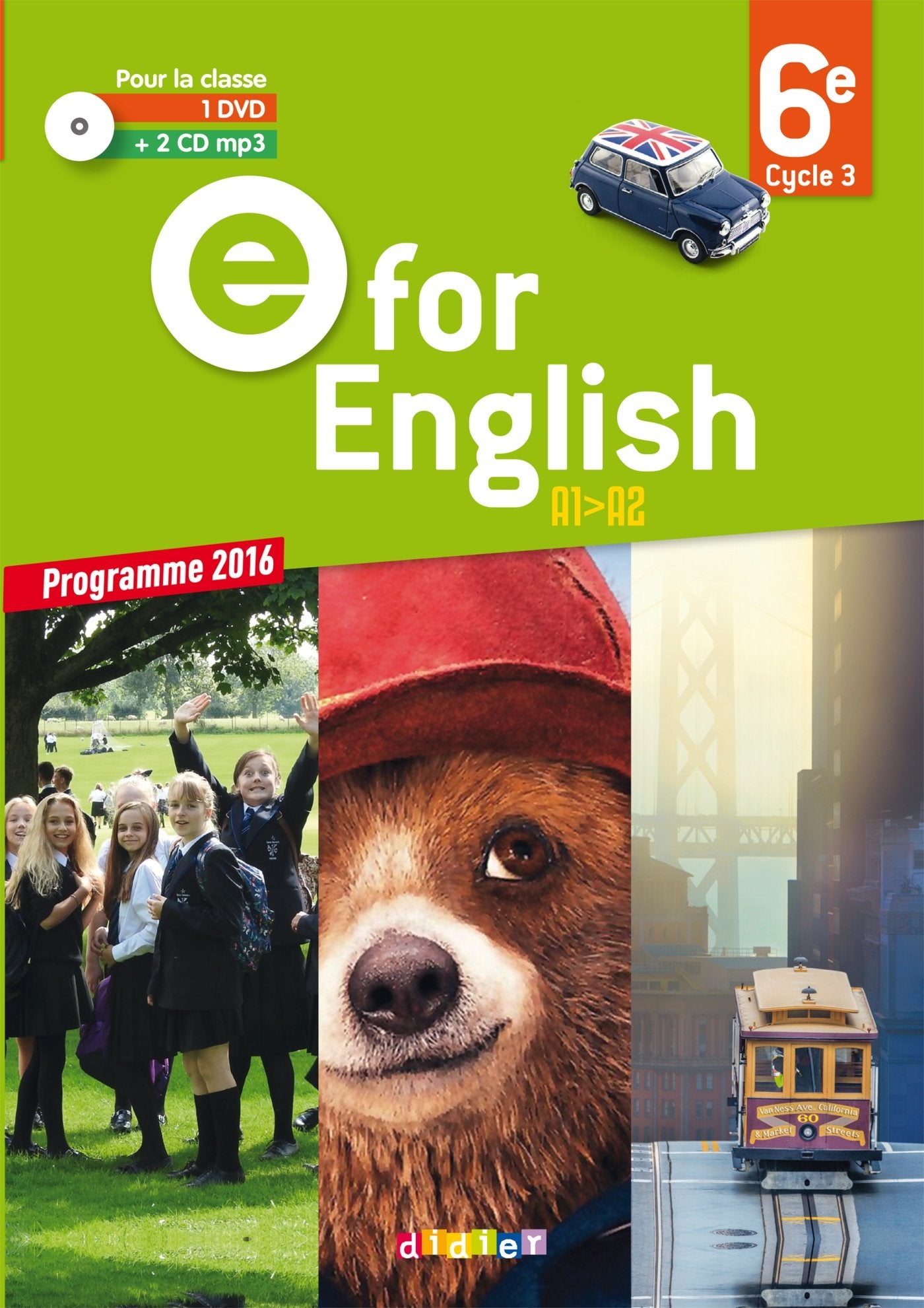 E for English 6e - Anglais Ed.2016 - Coffret Classe 2 - CD audio + 1 DVD cd